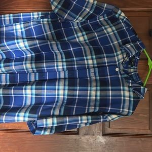 st. john’s bay blue flannel size xl